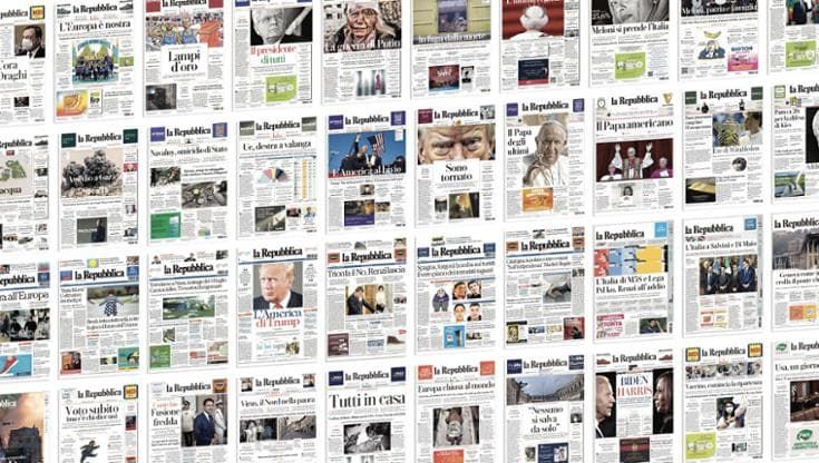 Vota una delle 40 prime pagine di Repubblica scelte tra il 2016 e il 2025